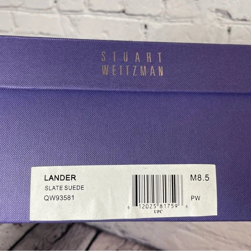 New Stuart Weitzman Lander Over-the-knee Wedge Boots In Slate Size 8.5